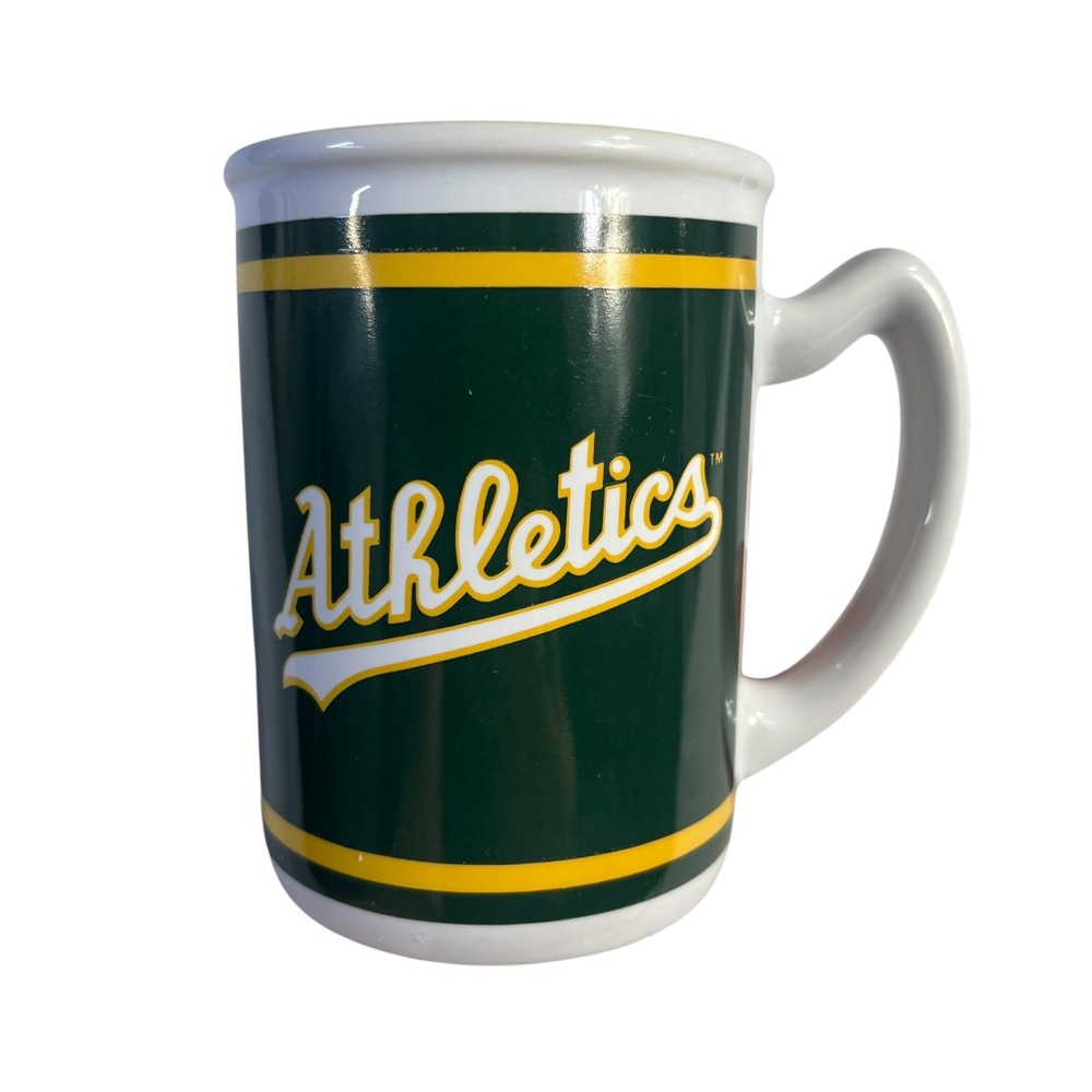 Oakland Athletics MLB Coffee Mug Green Gold Russ Berrie Official Licensed A's